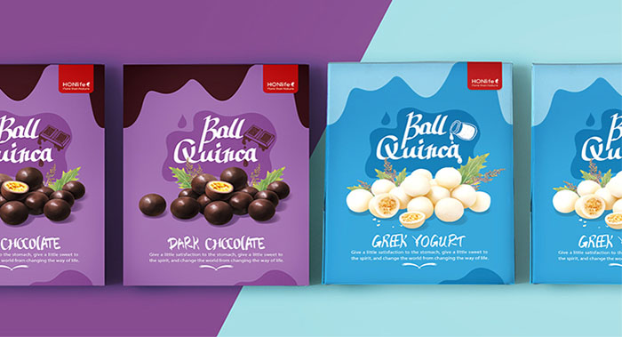 食品包裝設(shè)計(jì)，酸奶藜麥素巧克力藜麥素